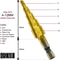 Metal Hole Cutter HSS Steel Step Cone Drill Titanium Coated Triangular Shank Bit For Wood Metal PVC 8