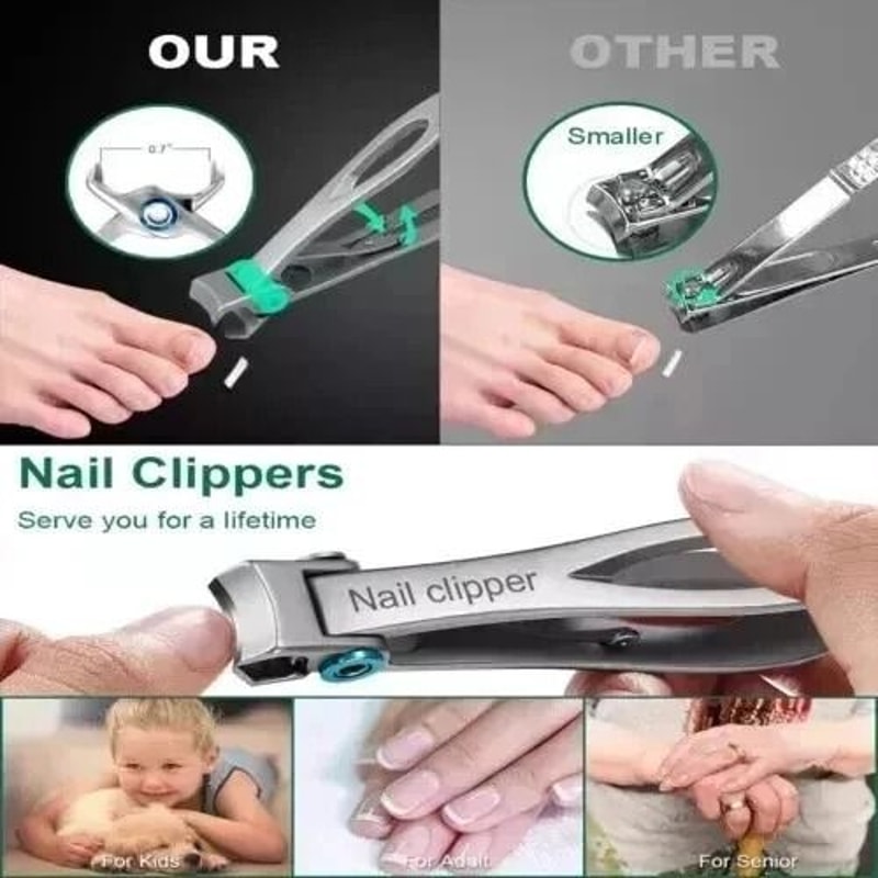 Extra Large Toe Nail Clippers Set Stainless Steel Professional Clippers For Thick Nails Heavy Duty 5