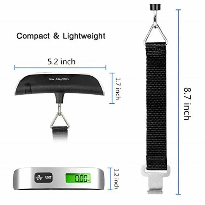 Travel LCD Digital Luggage Scale Portable Hanging Weight Scale Compact And Precise For Travel 6