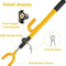 AntiTheft Steering Wheel Lock Club Twin Hooks Universal Fits Car Truck Van Yellow 2