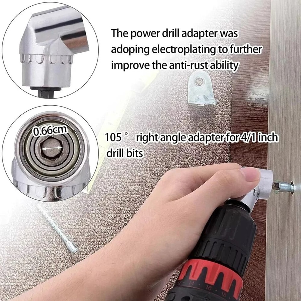 Impact Socket Adapter Impact Hex Shank Right Angle Drill Extension Drill Bits Set 6