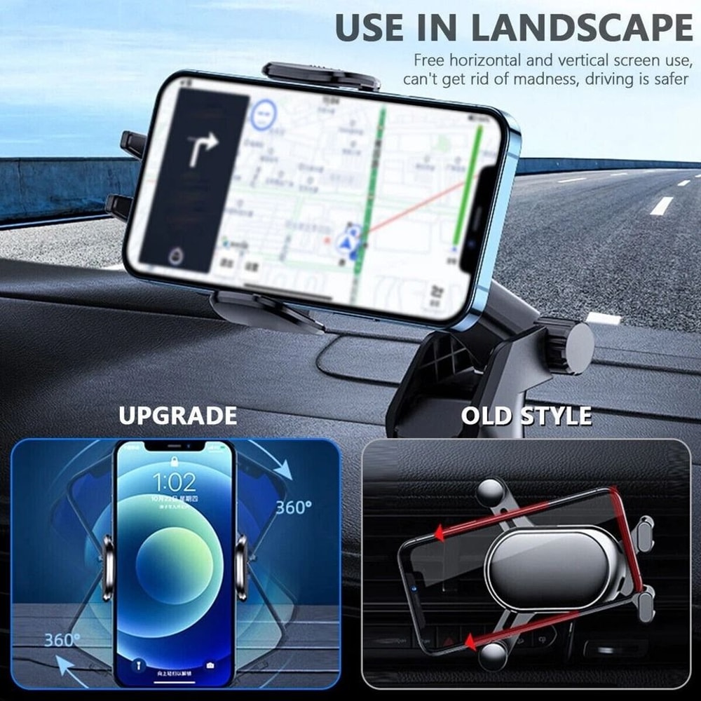 Universal Car Phone Holder Mount For IPhone And Samsung Galaxy Adjustable View HandsFree Car Mount 3