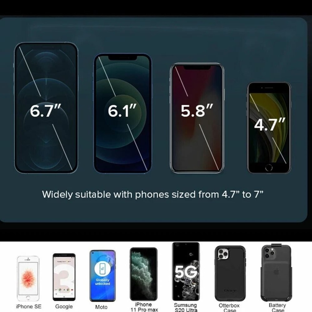 Universal Car Phone Holder Mount For IPhone And Samsung Galaxy Adjustable View HandsFree Car Mount 9