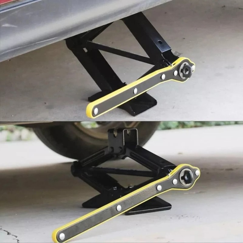 High Torque LaborSaving Car Jack Scissor Jack Wrench For Tires Durable Jack Lug Wrench For Emergenc 2