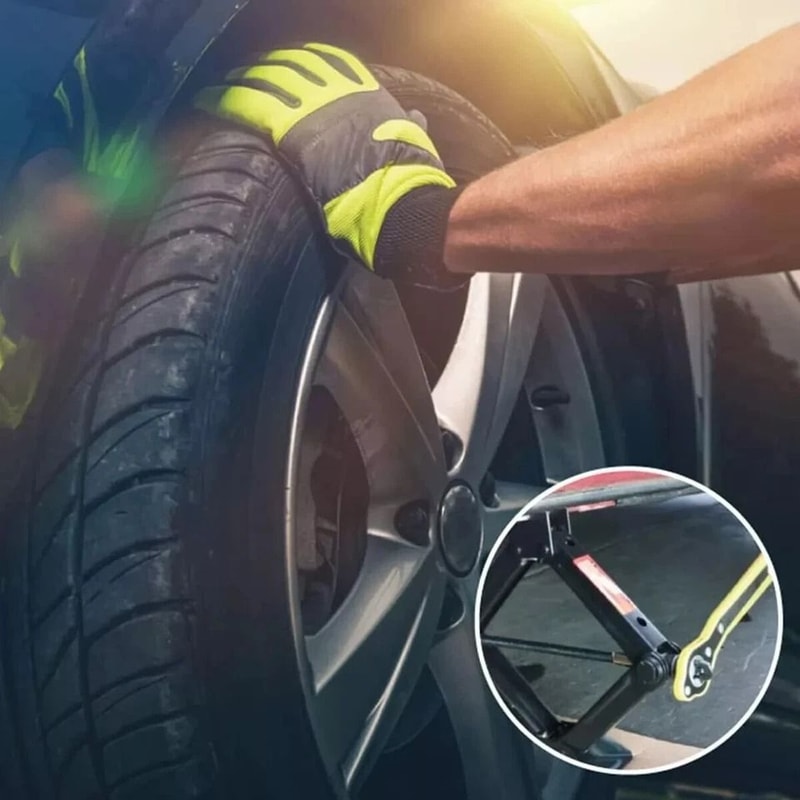 High Torque LaborSaving Car Jack Scissor Jack Wrench For Tires Durable Jack Lug Wrench For Emergenc 3