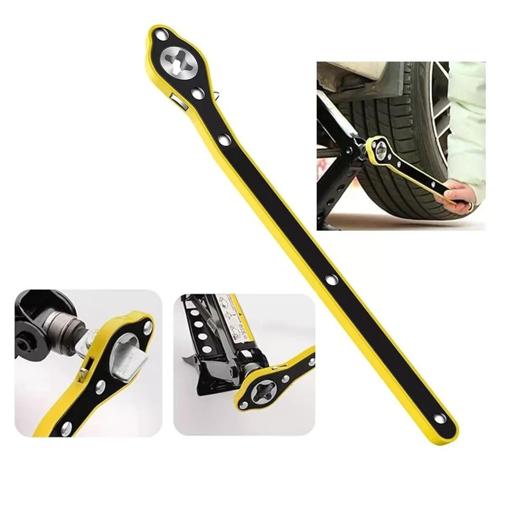 High Torque LaborSaving Car Jack Scissor Jack Wrench For Tires Durable Jack Lug Wrench For Emergenc 4
