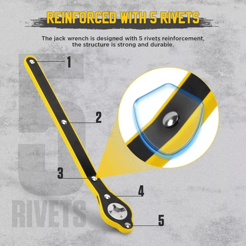 High Torque LaborSaving Car Jack Scissor Jack Wrench For Tires Durable Jack Lug Wrench For Emergenc 13