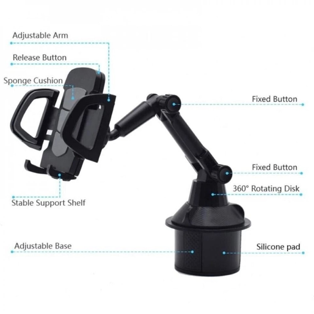 Adjustable Car Cup Stand Universal Phone Holder Cradle Upgraded Version For Cell Phones 5
