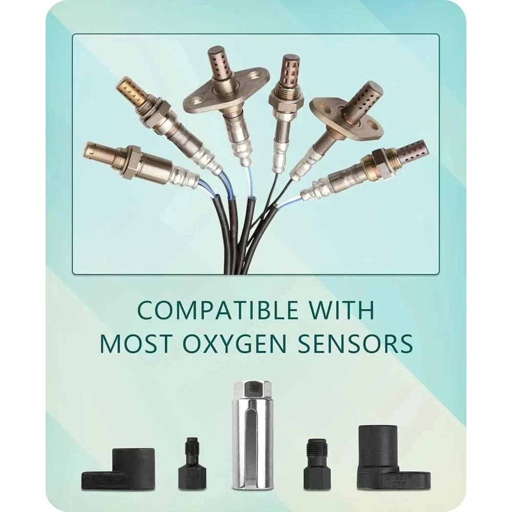 Sensor Wrench Tool Oxygen Sensor Socket Thread Chaser Set Complete Removal Tool Kit For Repairs 10