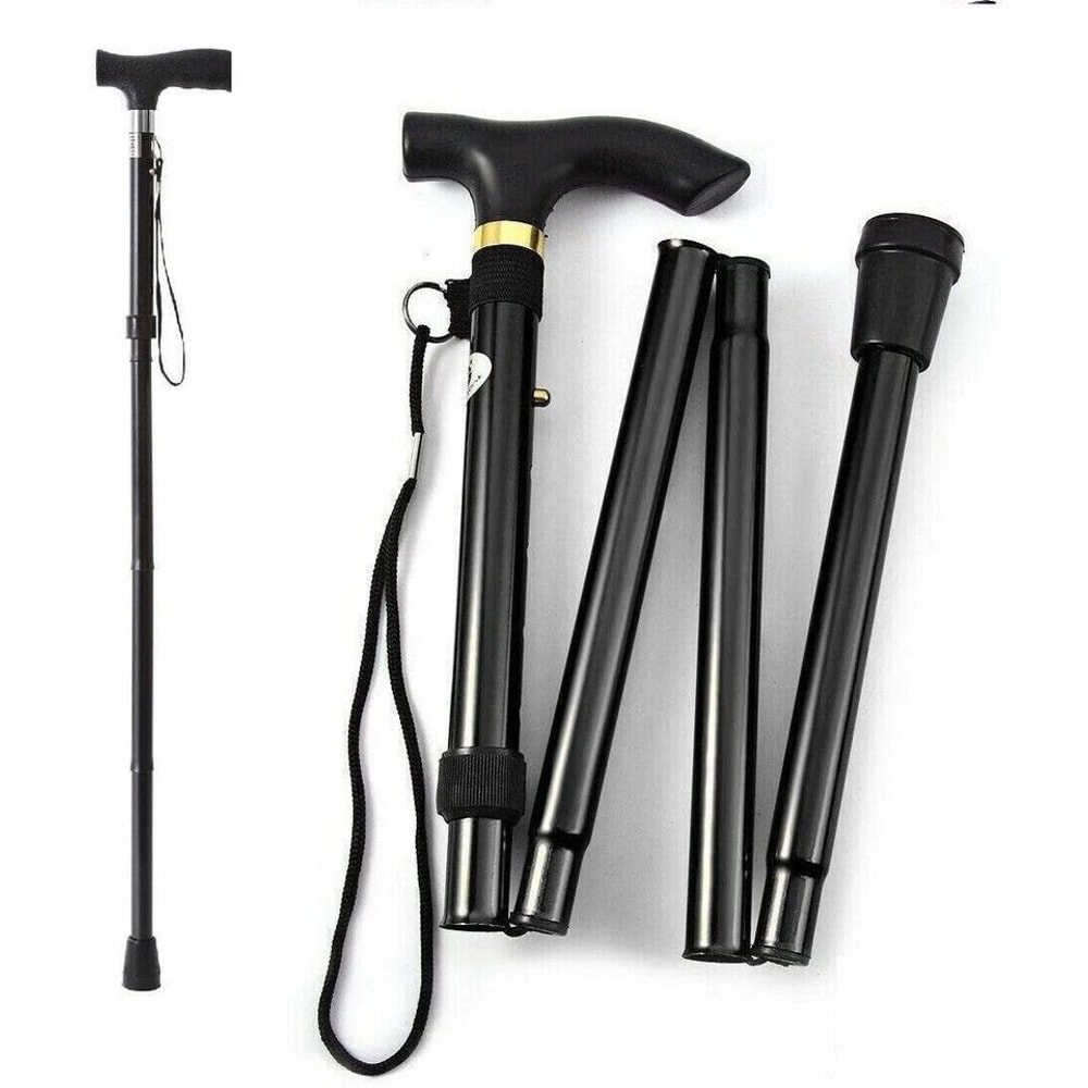 Collapsible Travel Hiking Stick Adjustable Folding Walking Cane Lightweight Aluminum Cane Walking S 6