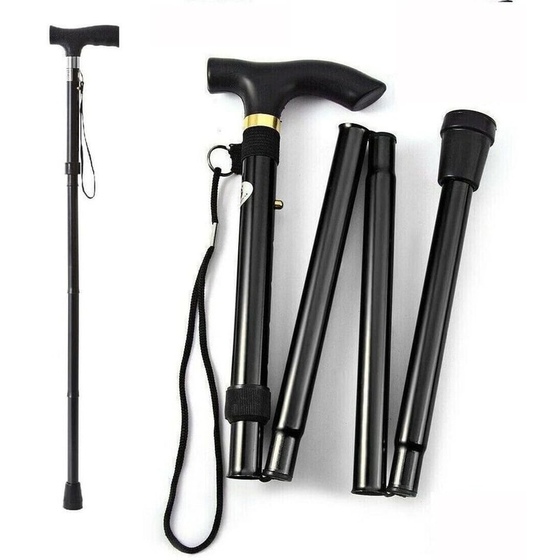 Collapsible Travel Hiking Stick Adjustable Folding Walking Cane Lightweight Aluminum Cane Walking S 6