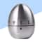 NEW Stainless Steel Mechanical Rotate Timer Egg Shape Manual Countdown Timer Creative Kitchen Timer 1