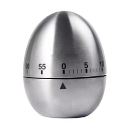 new stainless steel mechanical rotate timer, egg shape manual countdown timer, creative kitchen timer for cooking