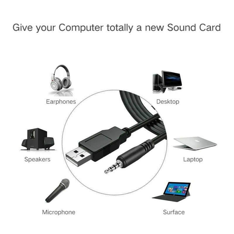 USB Female To Male Car AUX Audio Adapter Cable OTG Cord Converter For MP3 Music Stereo Use In Cars 7