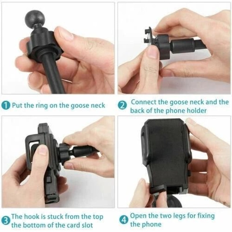 Universal Car Mount With Adjustable Gooseneck Cup Holder Cradle Rotatable Design For Cell Phone GPS 6