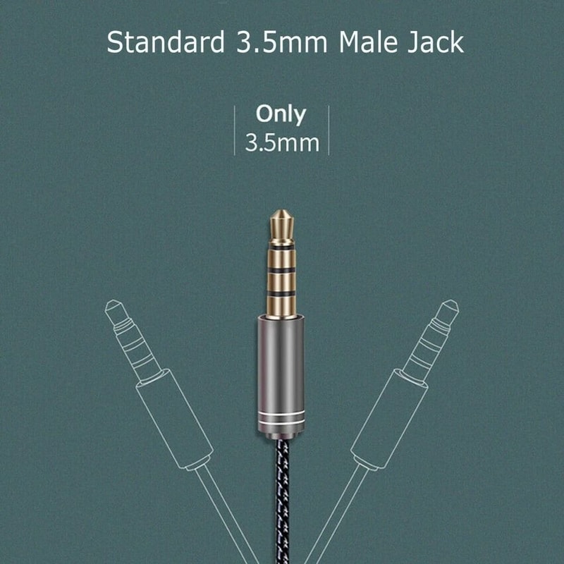 Wired HIFI Super Bass Headset InEar Stereo Earbuds HighQuality Sound BuiltIn Mic Volume Control For 7