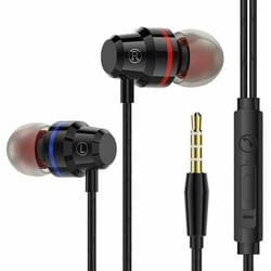 wired hifi super bass headset, in-ear stereo earbuds, high-quality sound, built-in mic, volume control for tablets