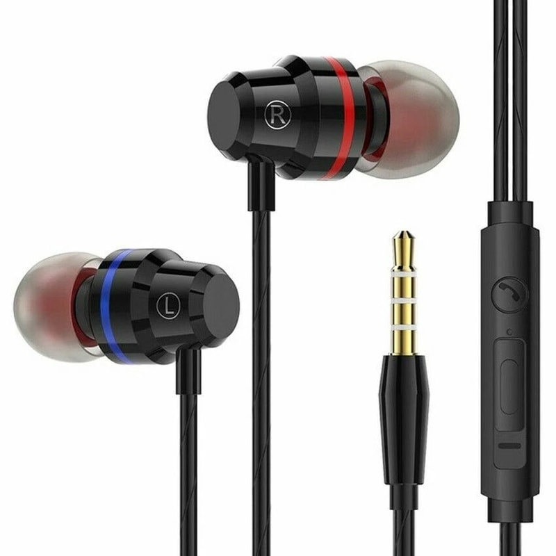 Wired HIFI Super Bass Headset InEar Stereo Earbuds HighQuality Sound BuiltIn Mic Volume Control For 0