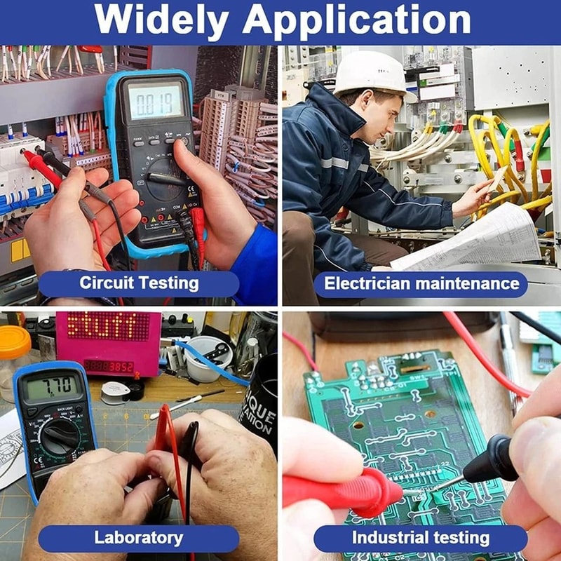 Digital LCD Multimeter Voltmeter Ammeter Tester AC DC Ohmmeter 6