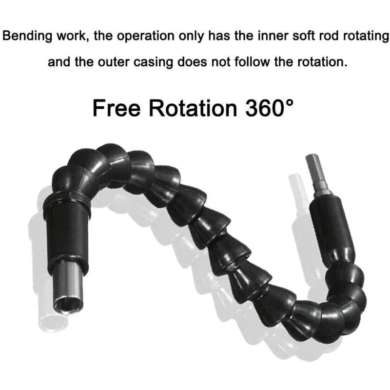 Right Angle Drill Adapter Flexible Shaft Extension Bit Hex Shank Perfect Driver For Tight Spaces 8