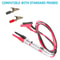Insulated Metal Alligator Clips With Red Black PVC Handles Electrical Test Clamps NickelPlated 2