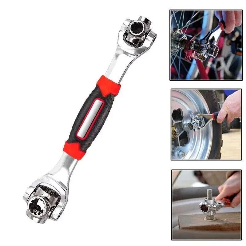 MultiFunction Universal Wrench Adjustable Tiger Spanners Chrome Vanadium Rotation Tool For Nuts 8