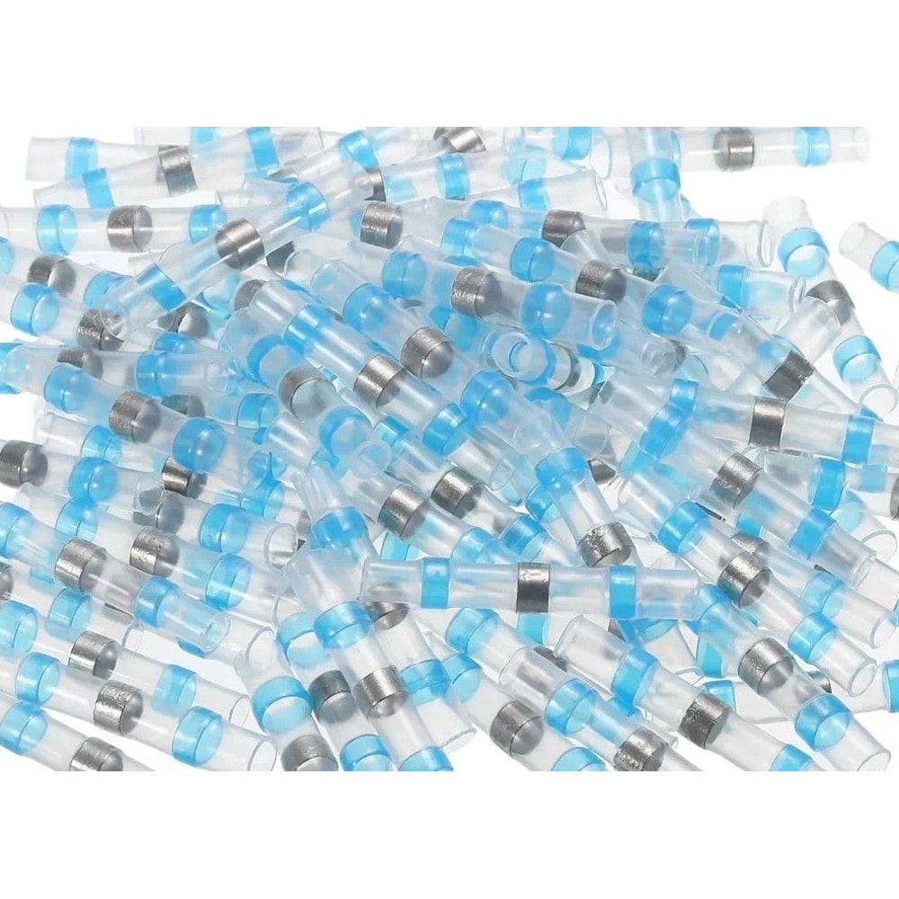Waterproof BLUE HEAT SHRINK SOLDER CONNECTORS Perfect For WIRE GAUGE Reliable Wiring Solutions 3