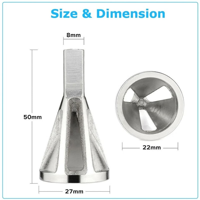 High Strength Deburring External Chamfer Tool HSS Triangle Drill Bit For Fast Bolt Thread Repair 9