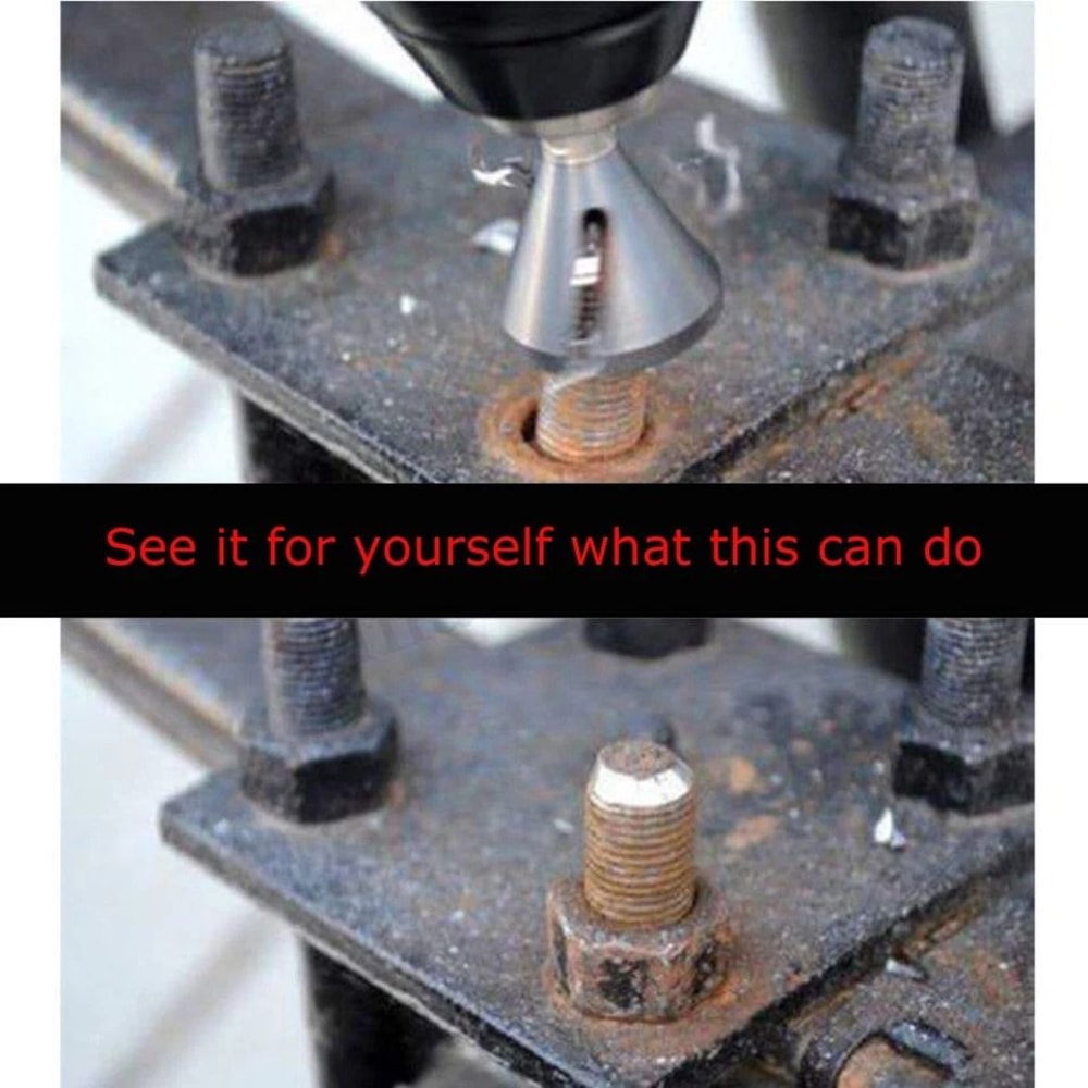 High Strength Deburring External Chamfer Tool HSS Triangle Drill Bit For Fast Bolt Thread Repair 6