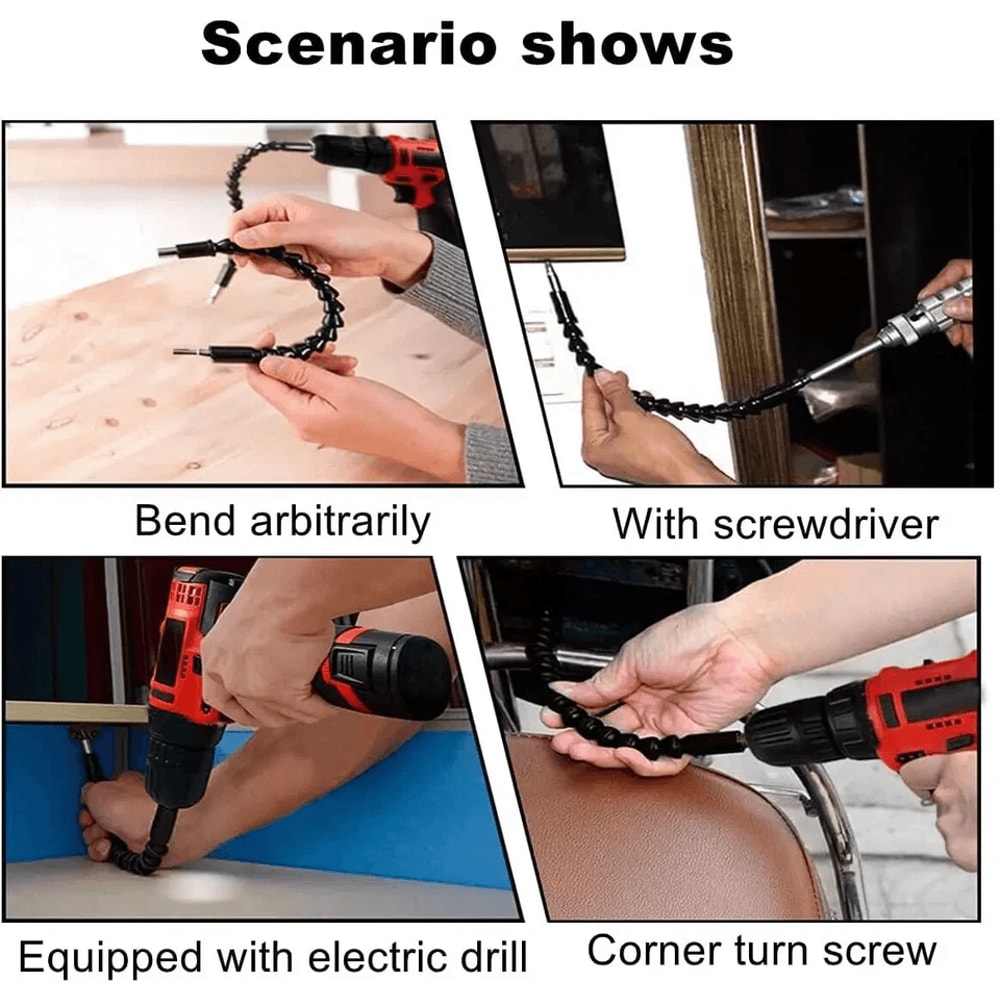 Superbit Flexible Drill Extension Screwdriver Shaft For Narrow Spaces Bendable Drill Bit Extension 6