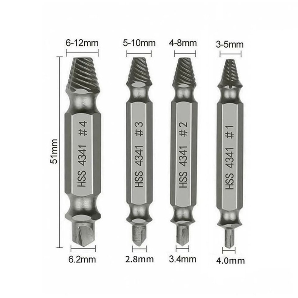 Broken Screw Removal Screw Extractor Set Easy Out Drill Bits Quick Guide For Extracting Rusty Screw 2
