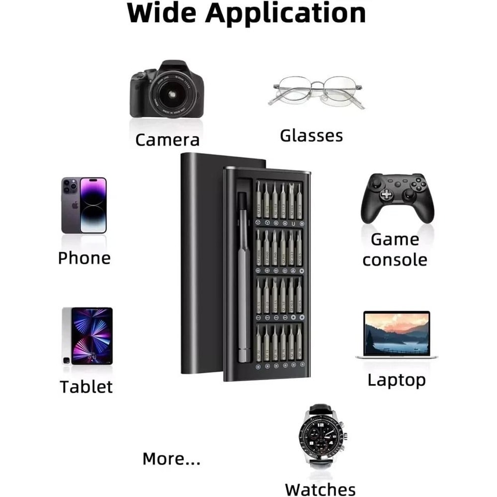 Small Precision Screwdriver Set Magnetic Mini Screwdriver Bit Set For PC Ergonomic NonSlip Handle D 5