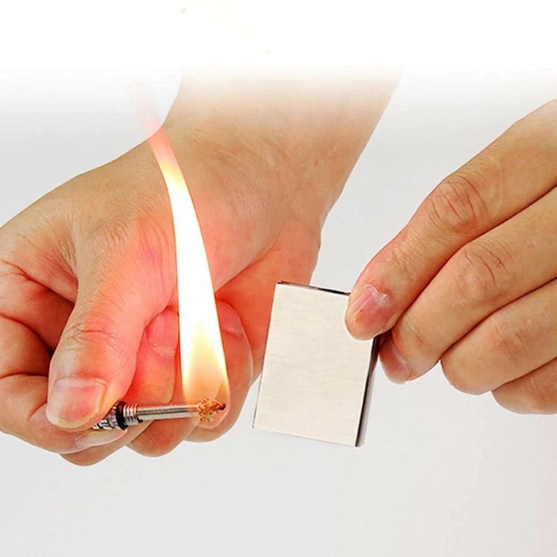 Waterproof Lighter Flint Magnesium Fire Starter Emergency Refill For Survival Camp Use Compact And 1