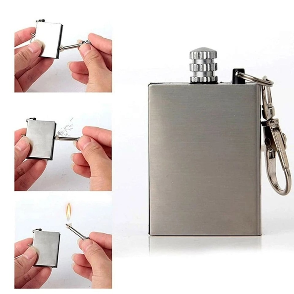 Waterproof Lighter Flint Magnesium Fire Starter Emergency Refill For Survival Camp Use Compact And 2