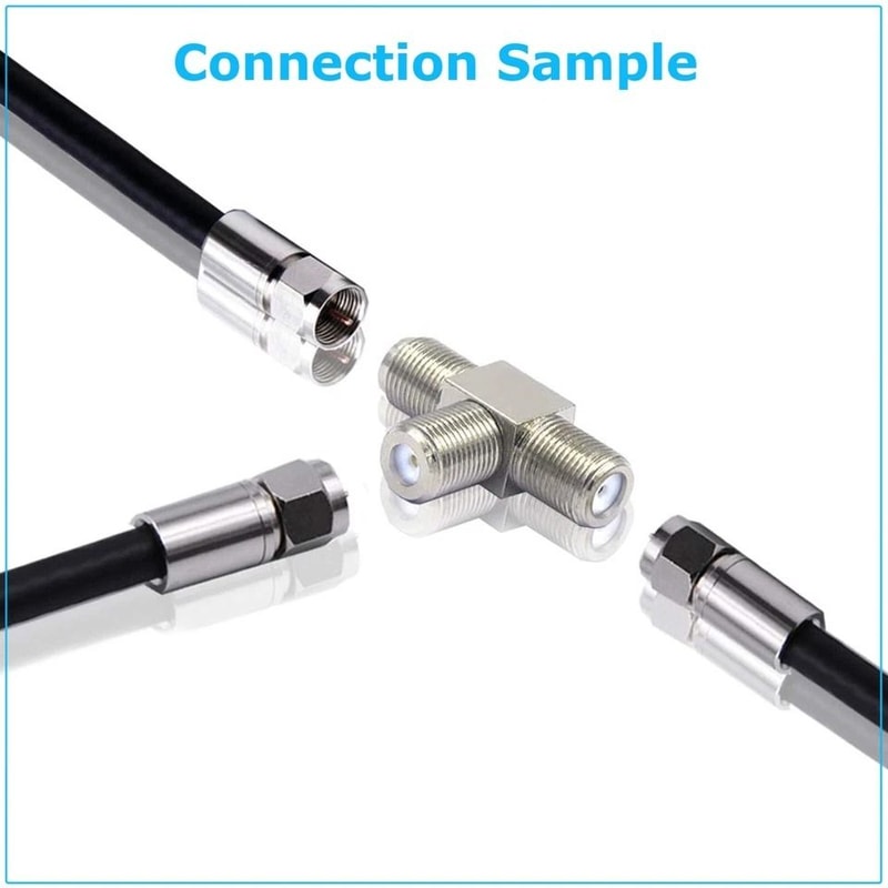 TV RF Coaxial Coax Adapter F Type Connector Triple Way Splitter Way Coax Splitter For Cable TV Sate 4