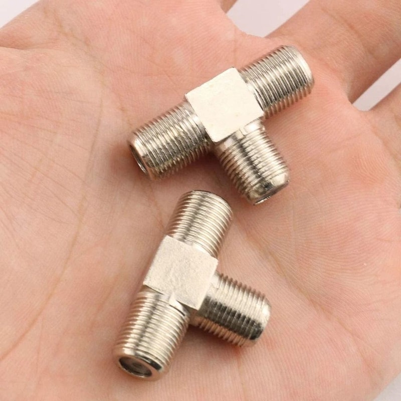TV RF Coaxial Coax Adapter F Type Connector Triple Way Splitter Way Coax Splitter For Cable TV Sate 5