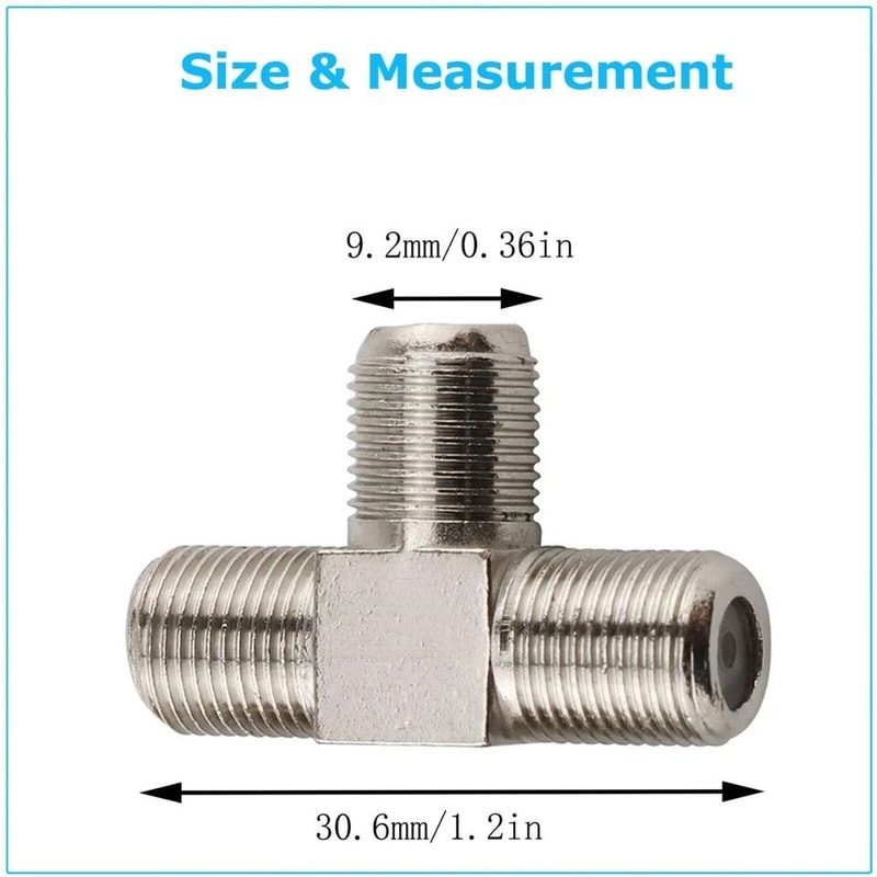 TV RF Coaxial Coax Adapter F Type Connector Triple Way Splitter Way Coax Splitter For Cable TV Sate 6