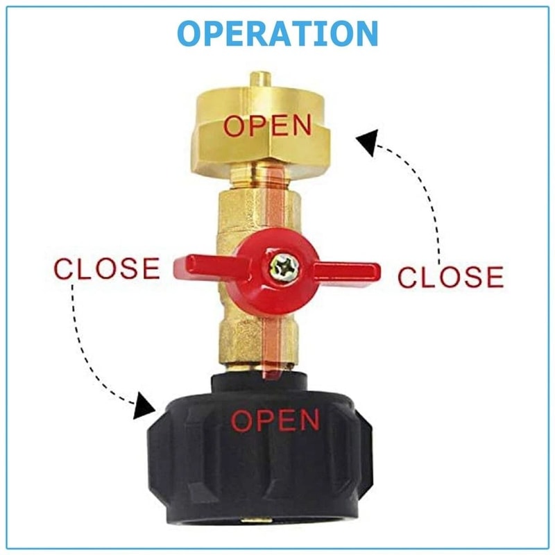Propane Tank Adapter Refill LP Gas LB Cylinder Tank Coupler With Regulator Valve For BBQ Grill Quic 1