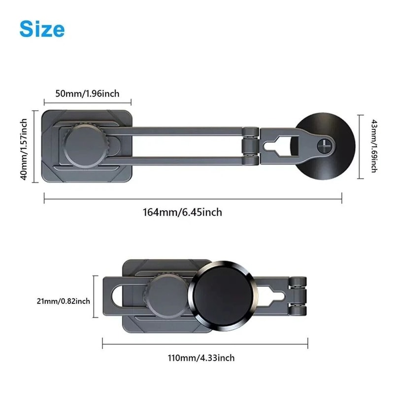 Universal Magnetic Car Mount Rotating Phone Holder Stand Dashboard Cell Phone Mount For Cars Trucks 8