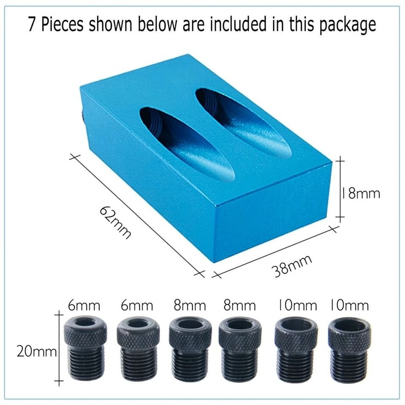 Woodworking Screw Drill Pro Pocket Hole Jig Kit Heavy Duty Inclined Hole Tool Easy DIY System 1