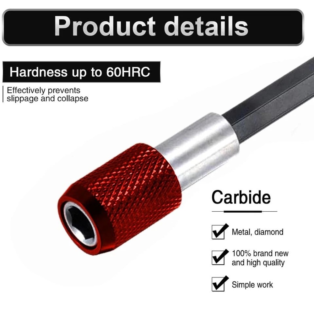 Hex Shank Drill Bit Holder With Magnetic Quick Release Extension For Screwdrivers And Drills 17