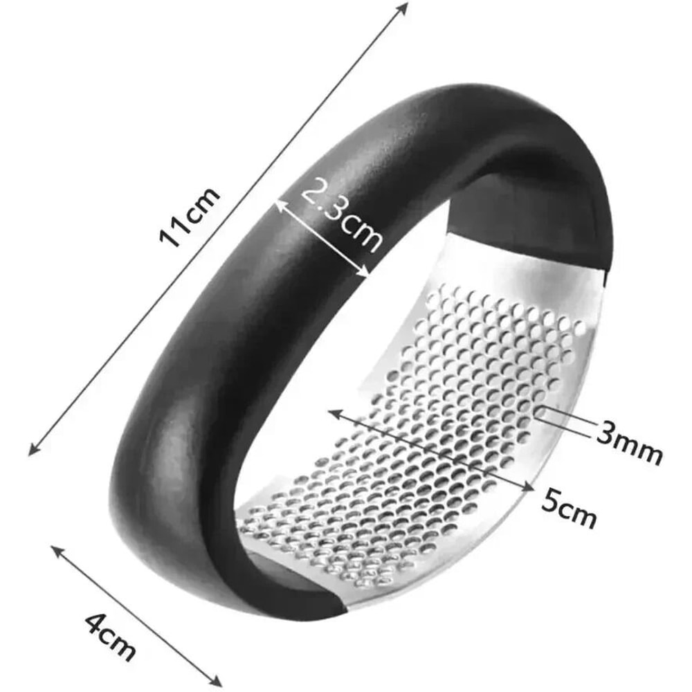 Ergonomic Garlic Press Rustproof Stainless Steel Curved Garlic Masher For Efficient Vegetable Chopp 6