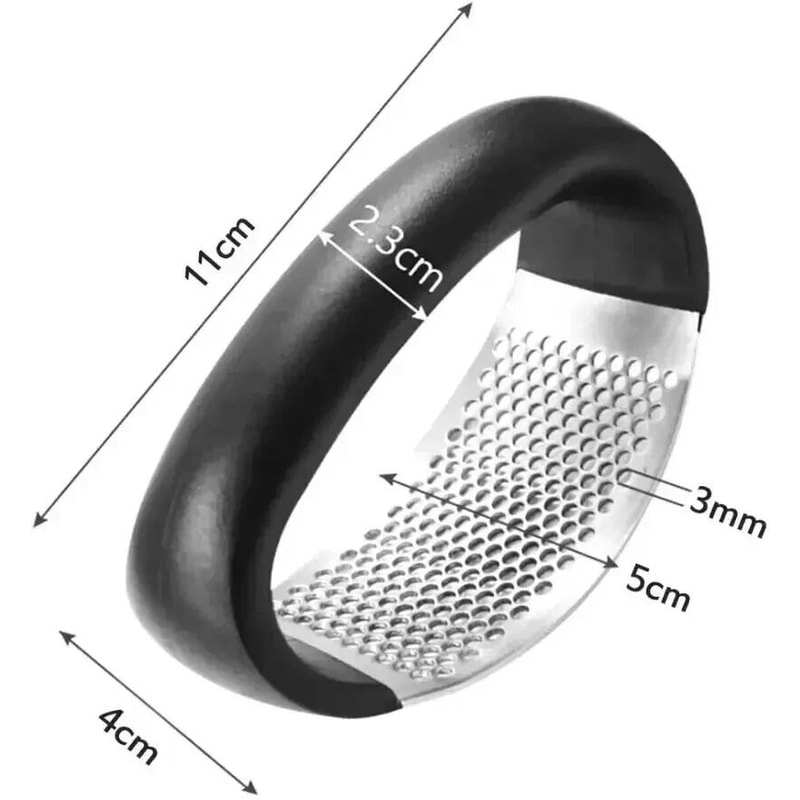 Ergonomic Garlic Press Rustproof Stainless Steel Curved Garlic Masher For Efficient Vegetable Chopp 6