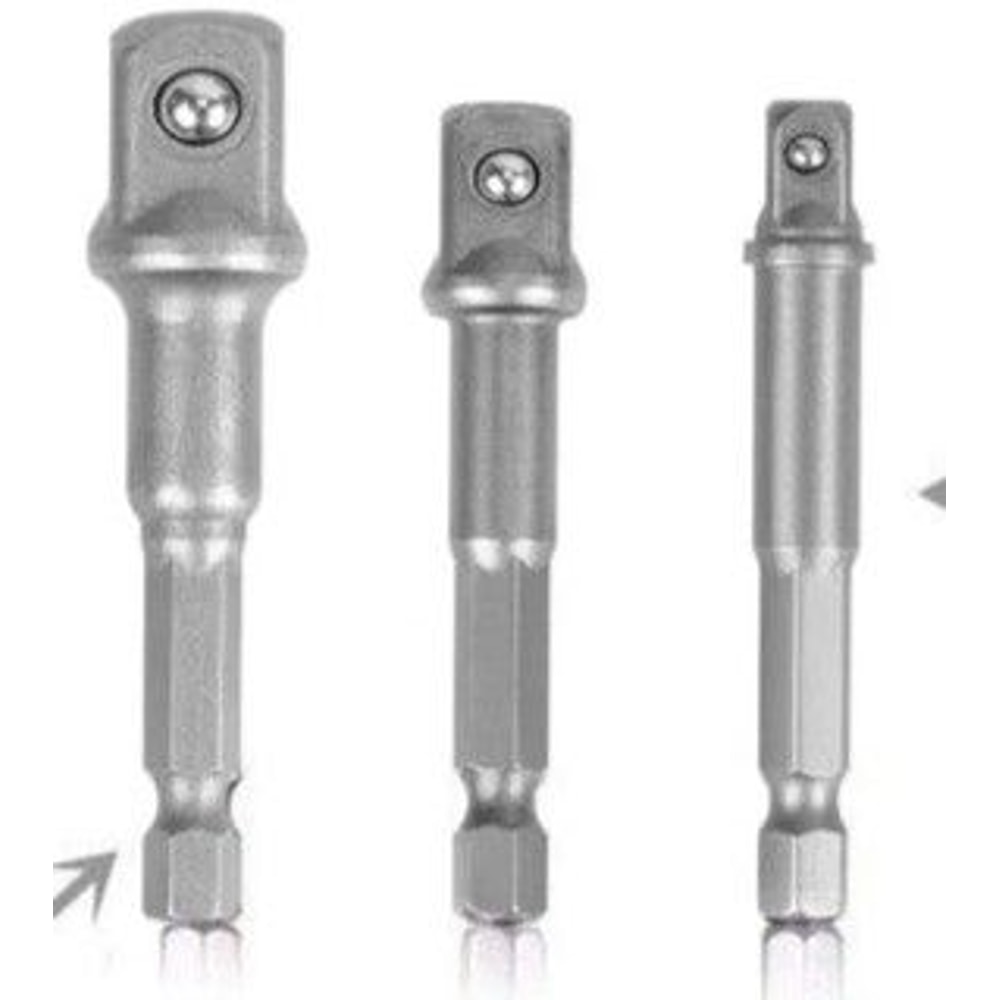 Hex Shank Socket Adapter Set Power Extension Bar Drive Sockets For Cordless Drill Wrenches 0