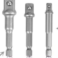 hex shank socket adapter set, power extension bar, drive sockets for cordless drill & wrenches