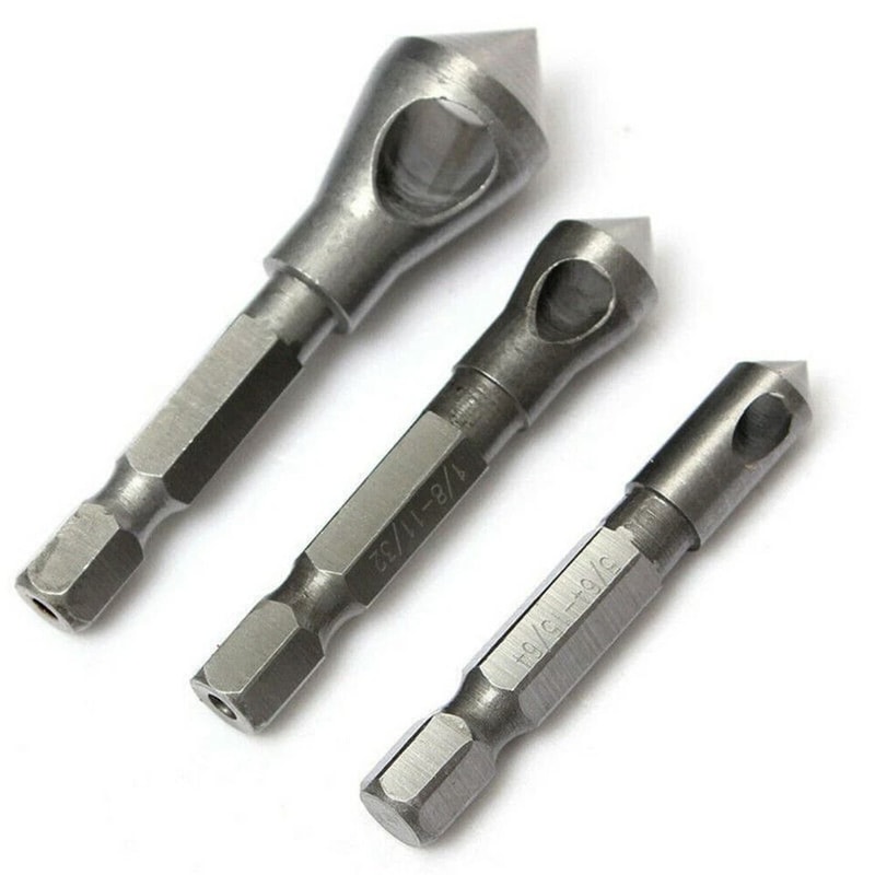 Countersink Deburring Drill Bits Cutting Metal Wood Kit Chamfer Tool For Woodworking And Metalwork 3