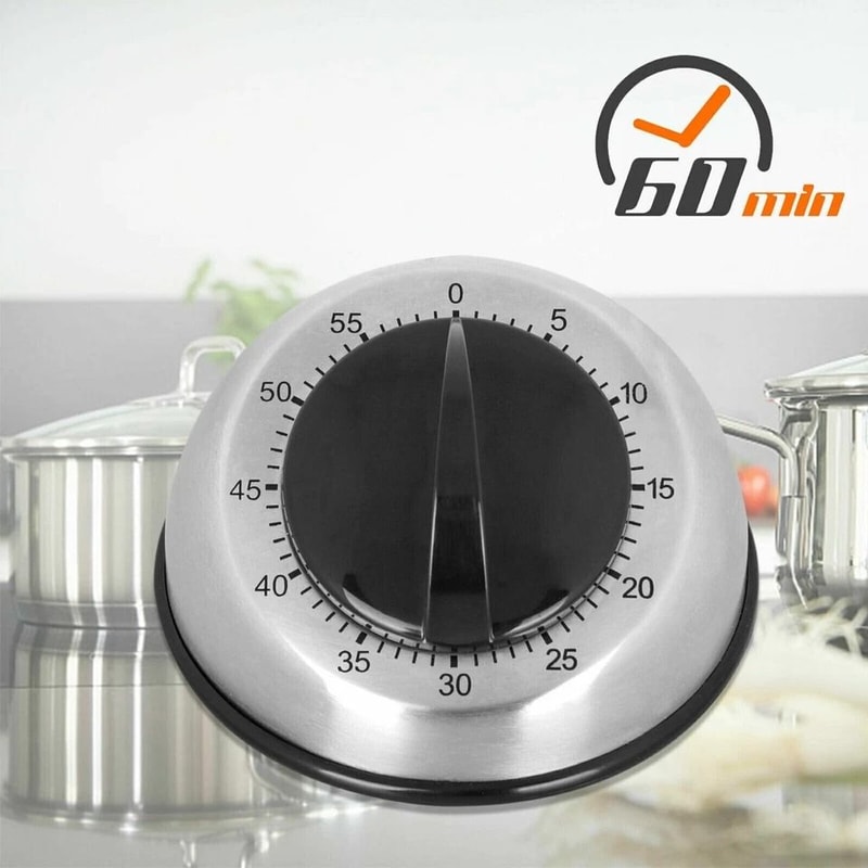 Mechanical Kitchen Timer WindUp Cooking Timer Loud Long Ring Bell Alarm 9
