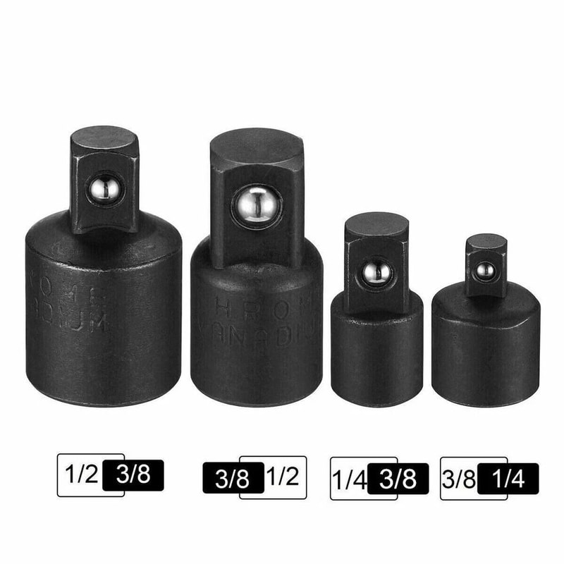 Drive Ratchet Socket Adapter Reducer Set Air Impact Tool Chrome Vanadium Steel 1