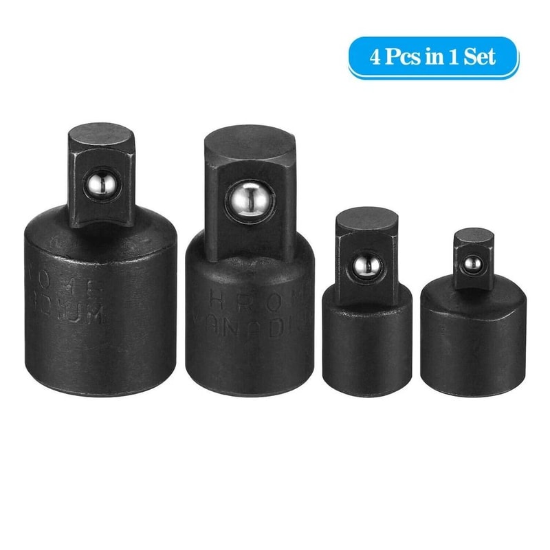 Drive Ratchet Socket Adapter Reducer Set Air Impact Tool Chrome Vanadium Steel 4