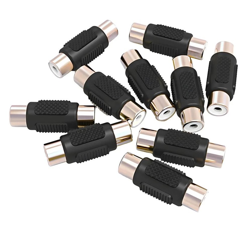 AV RCA Female To Female Jack Coupler Adapter Connector RCAPhono Coupler For AudioVideo Extensiom 7